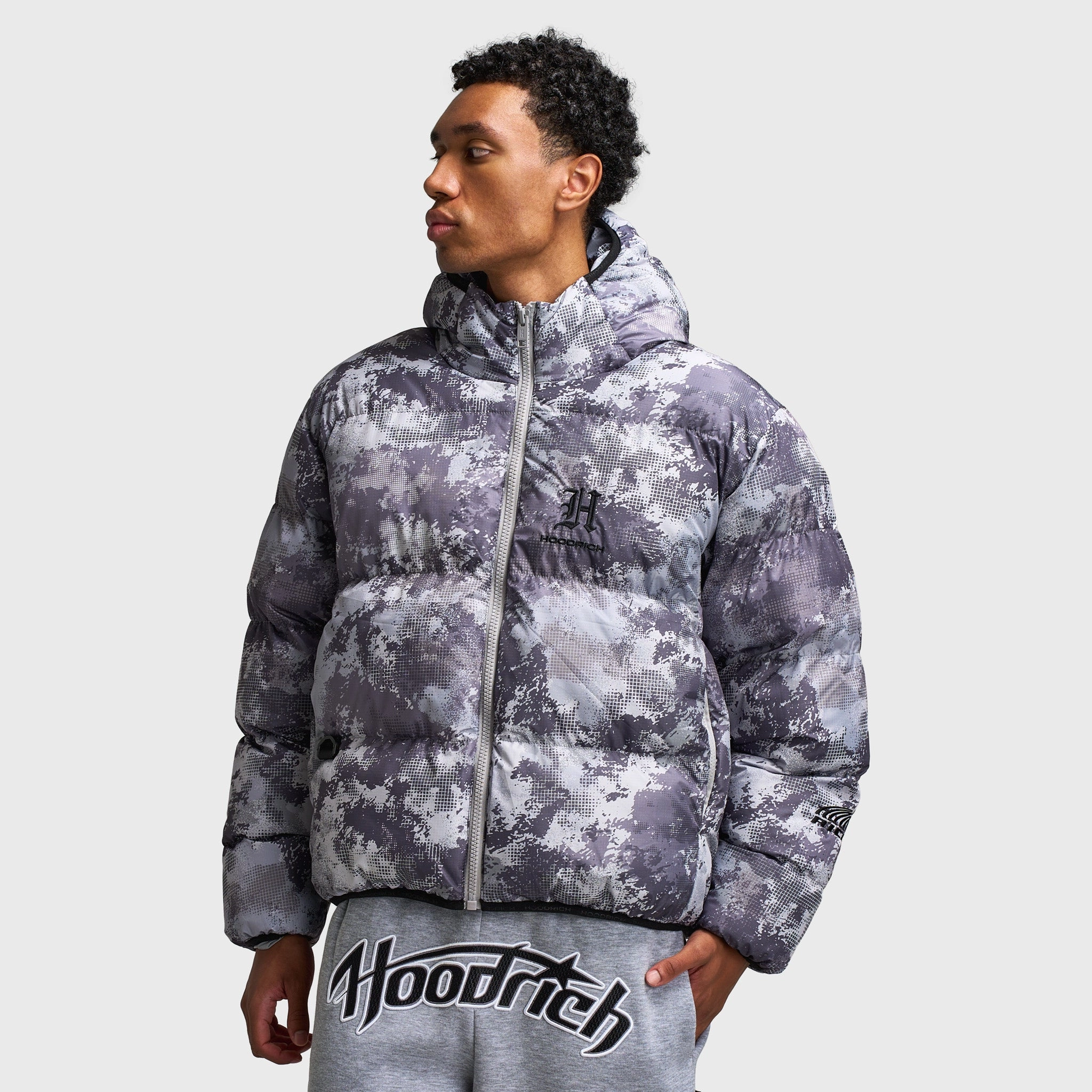 Breathable Mesh Panels Hoodrich Ark Puffer Jacket Digital Camo / Black