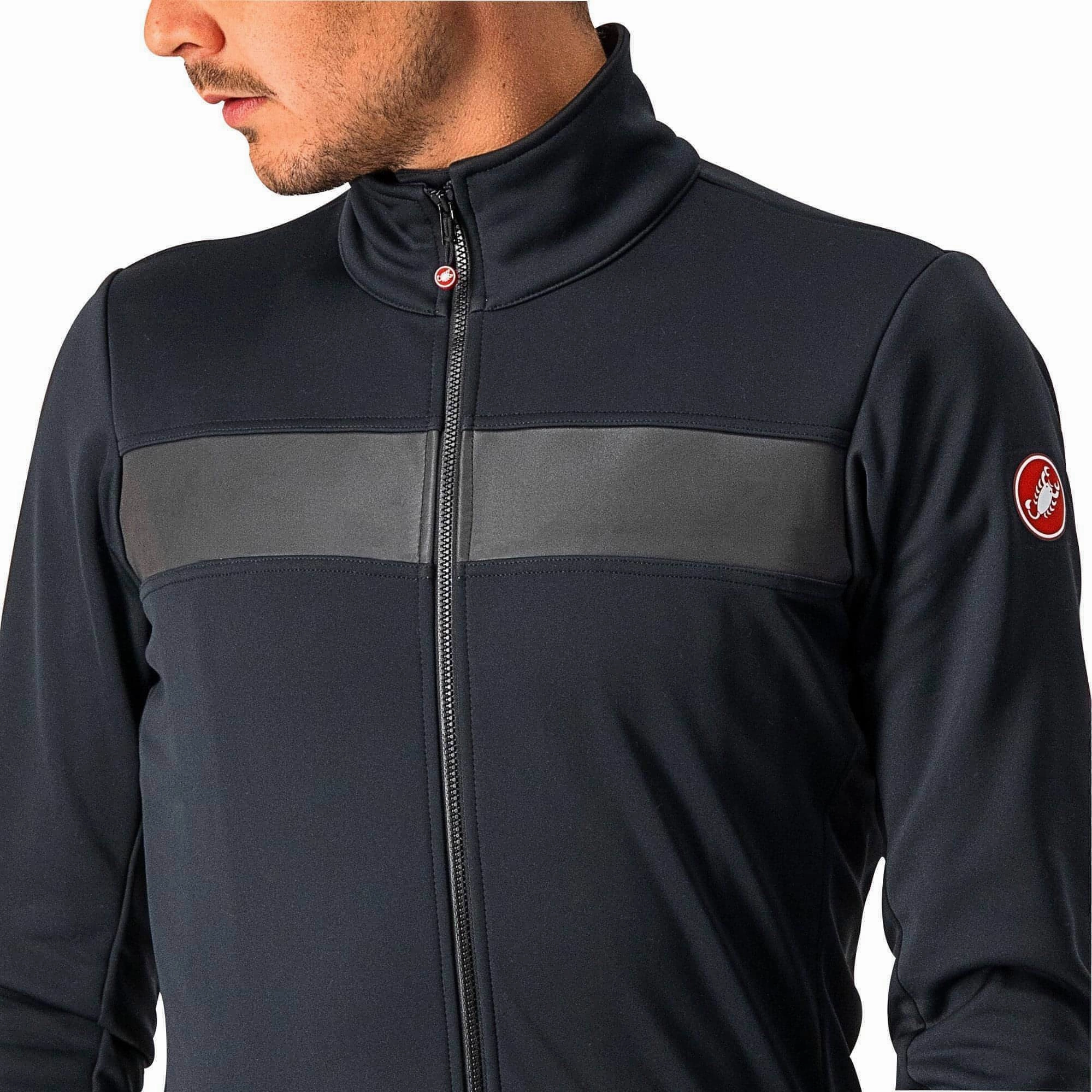 Castelli Raddoppia 3 Mens Cycling Jacket - Black firefighters Layered Security Pockets