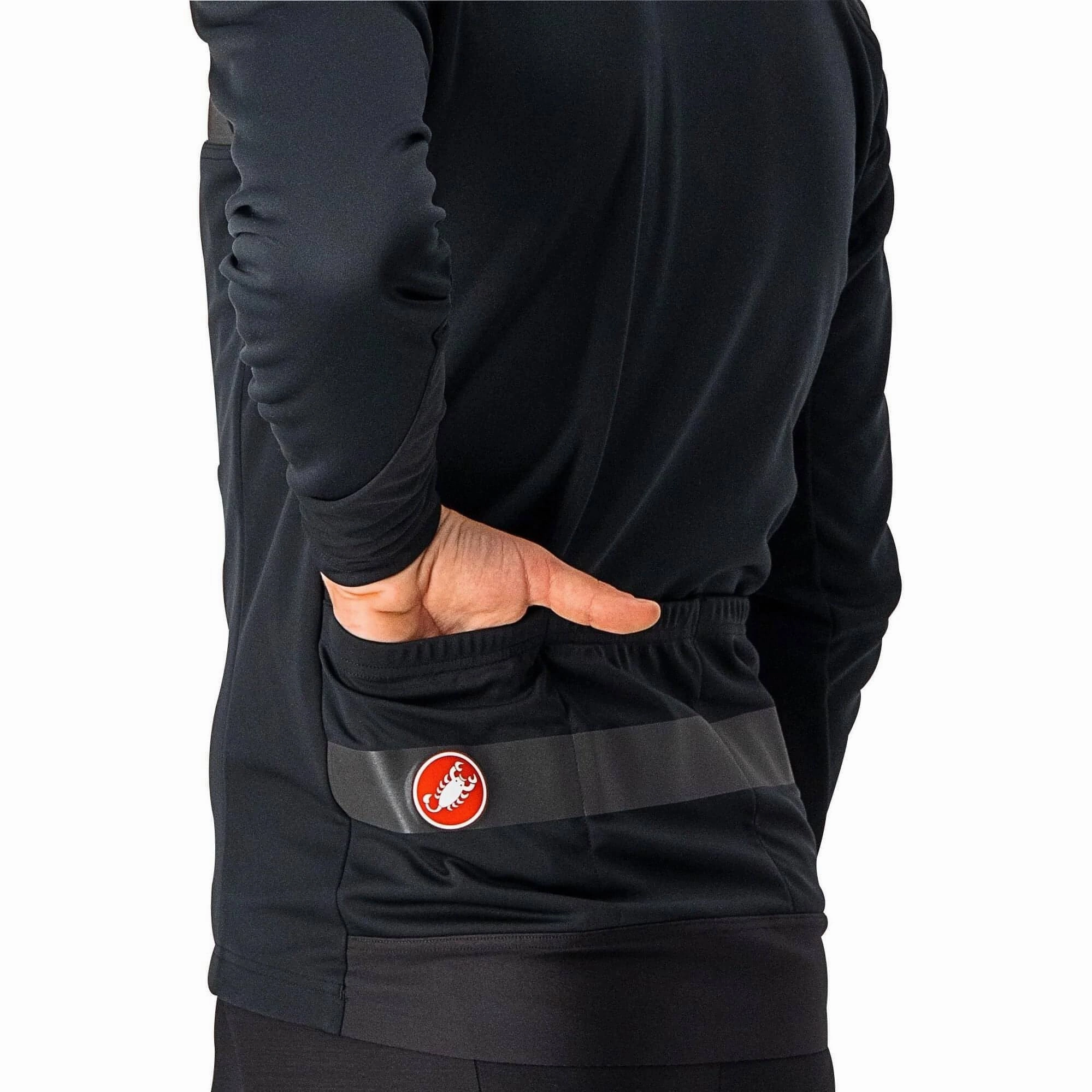 activity suitable for dance parties Castelli Raddoppia 3 Mens Cycling Jacket - Black