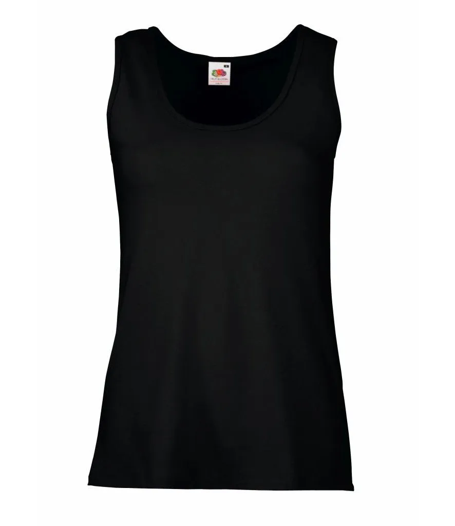 Lady-Fit Valueweight Vest | BLACK DoubleLayeredHem