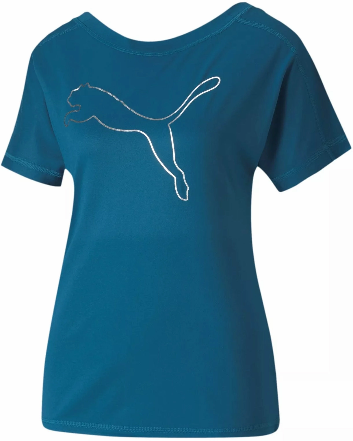 Puma Favourite Jersey Cat Short Sleeve Womens Training Top - Blue Stage Feel Leather Core