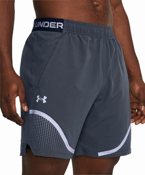 FrictionResistant Under Armour Vanish Woven 6 Inch Graphic Mens Training Shorts - Grey