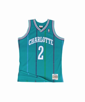 ElasticFree Cuffs Charlotte Hornets Larry Johnson '92 Road Swingman Jersey