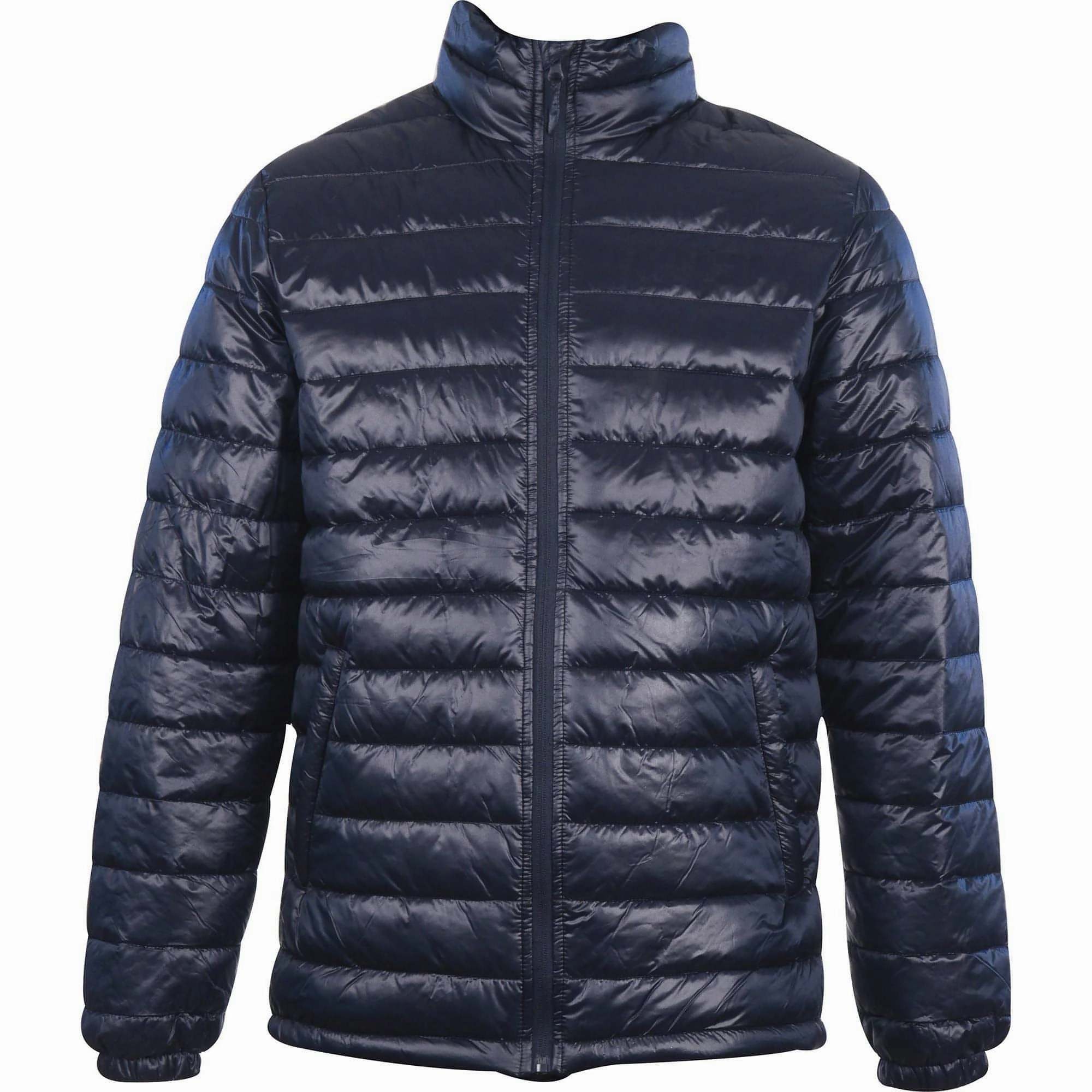 Result Urban Mens Padded Jacket - Navy Zippered Vents Hard Cover