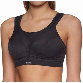 Shock Absorber D  Max Womens Sports Bra - Black HighVisibilityTrims ZeroDistractionWaistband