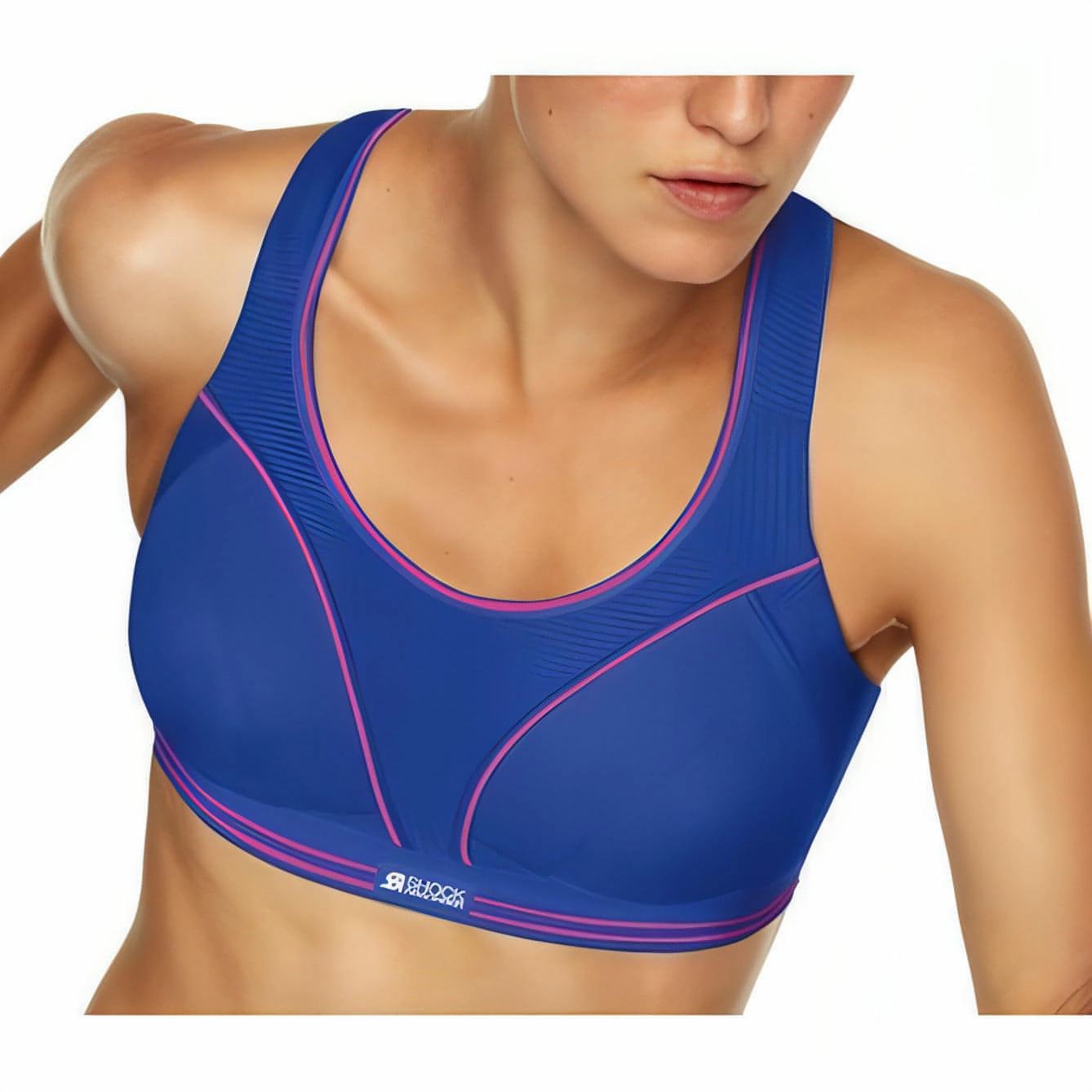 Boho Free Durable Reinforced Edges Shock Absorber Ultimate Run Womens Sports Bra - Blue