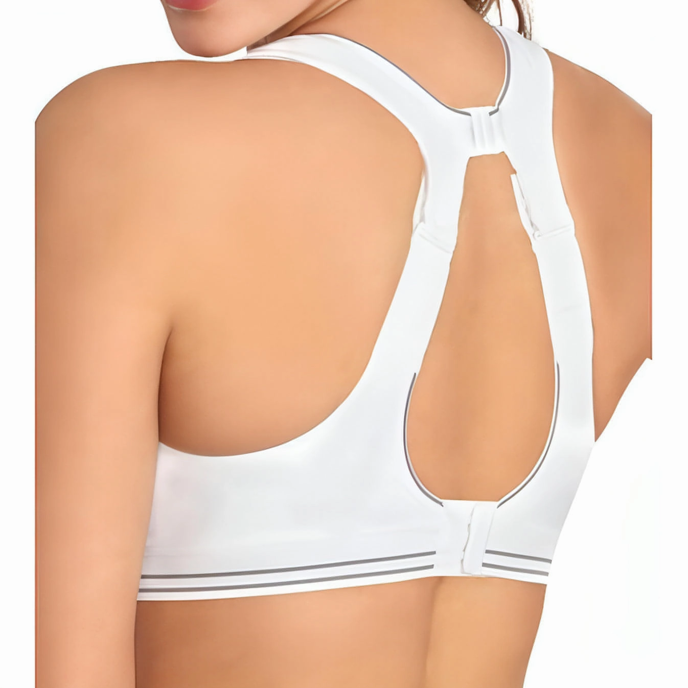 Shock Absorber Ultimate Run Womens Sports Bra - White Sophisticated