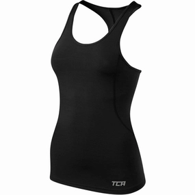VentilatedMeshPanels Battery TCA Pro Performance Womens Running Vest Tank Top - Black