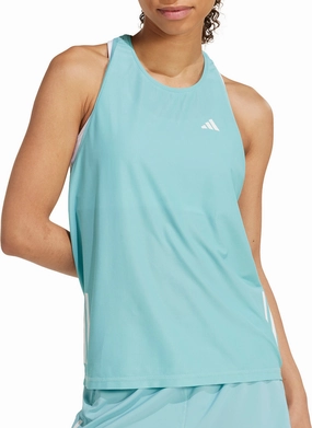 adidas Own The Run Womens Running Vest Tank Top - Green Fresh Quick Dry Technology