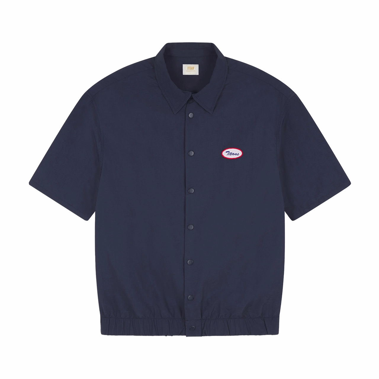 Titan Essential Casual Trucker Shirt - Navy Blue natural fabric cuffs