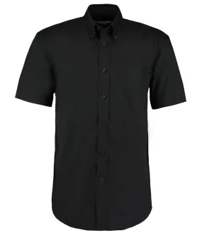 TumbleDry Safe Short Sleeve Corporate Oxford Shirt | BLACK