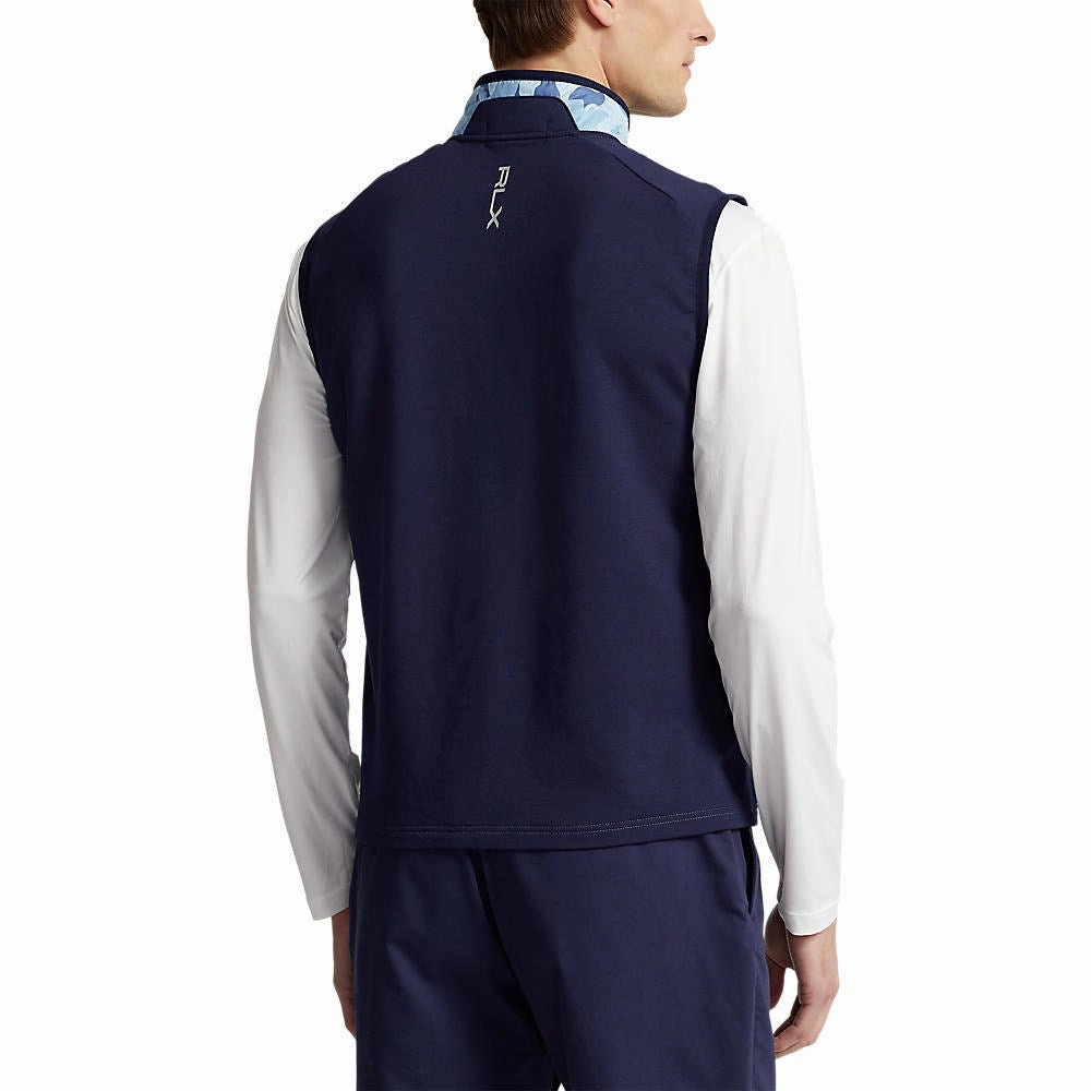 key RLX Ralph Lauren Full Zip Hybrid Golf Vest - French Navy/Mid Blue Camo
