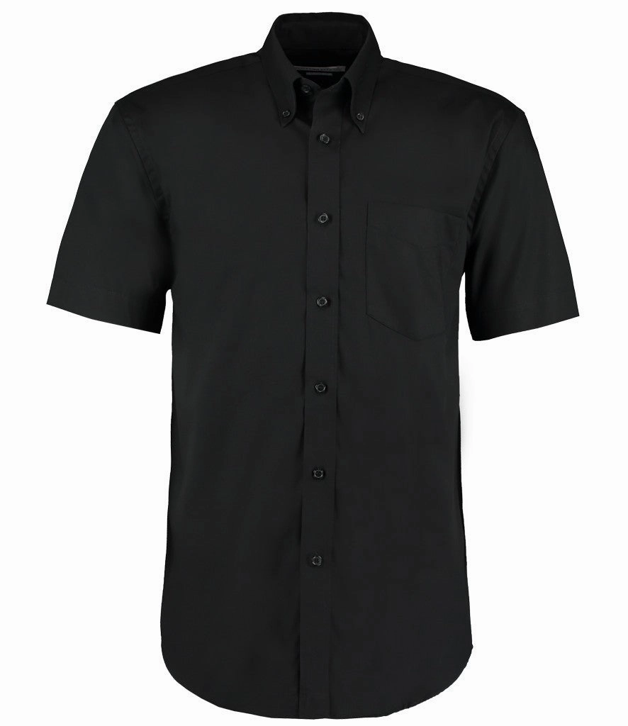 TumbleDry Safe Short Sleeve Corporate Oxford Shirt | BLACK