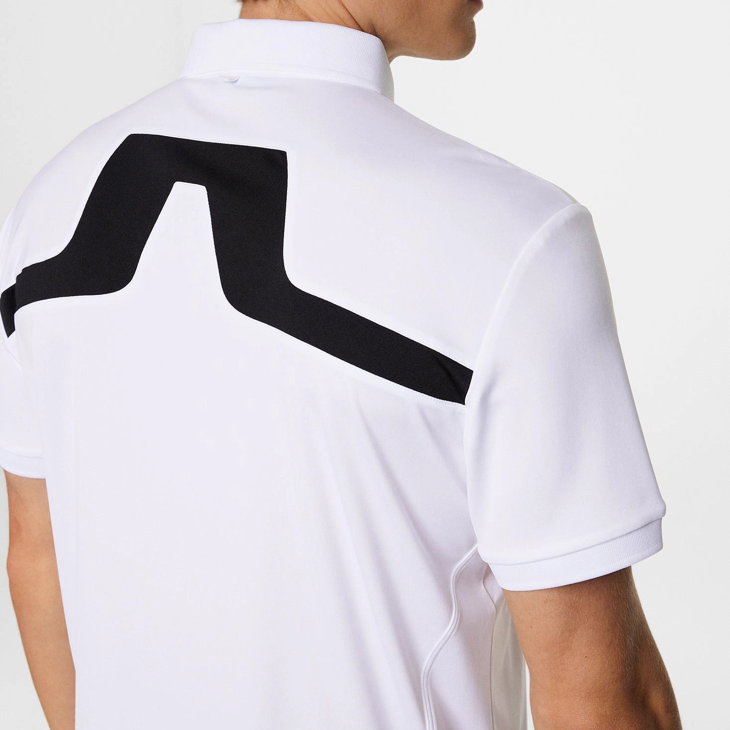 J.Lindeberg KV Golf Polo Shirt - White AntiBacterial Coating
