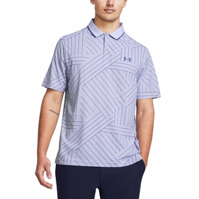 Bamboo Fiber Blend Solid Color Under Armour Iso-Chill Edge Golf Polo Shirt - Celeste / Starlight