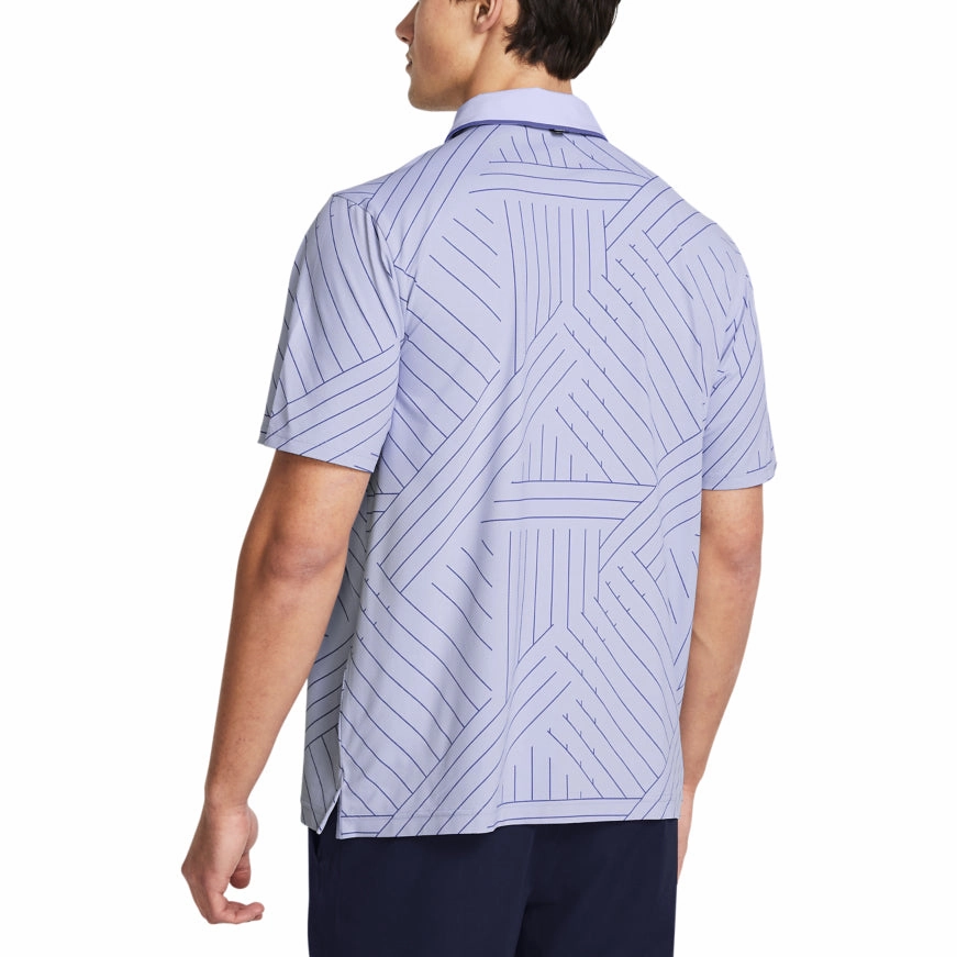 Under Armour Iso-Chill Edge Golf Polo Shirt - Celeste / Starlight MoistureManagement System Sustainable Production Certification