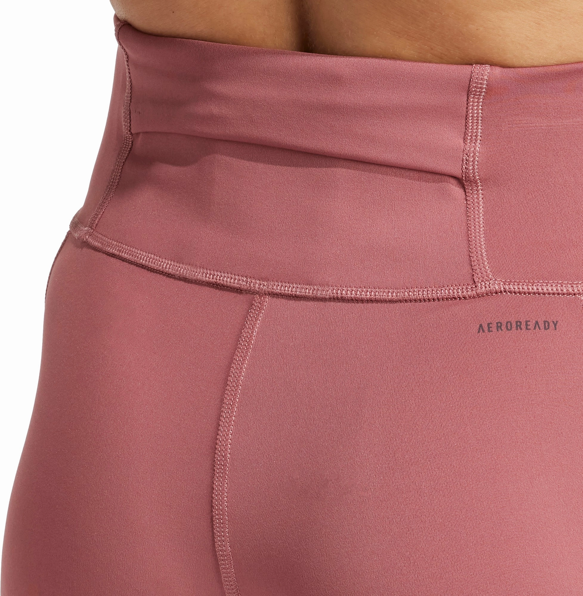 Elderly adidas DailyRun 3 Stripes Womens 7/8 Running Tights - Pink