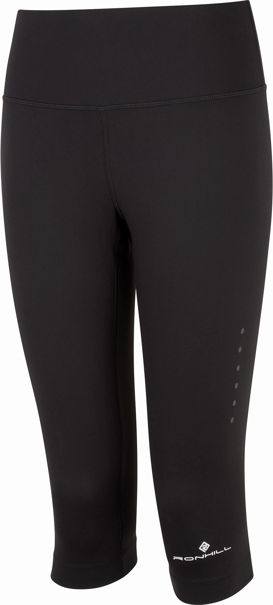 Quick-drying-property-attribute Innerwear Ronhill Core Womens 3/4 Capri Running Tights - Black