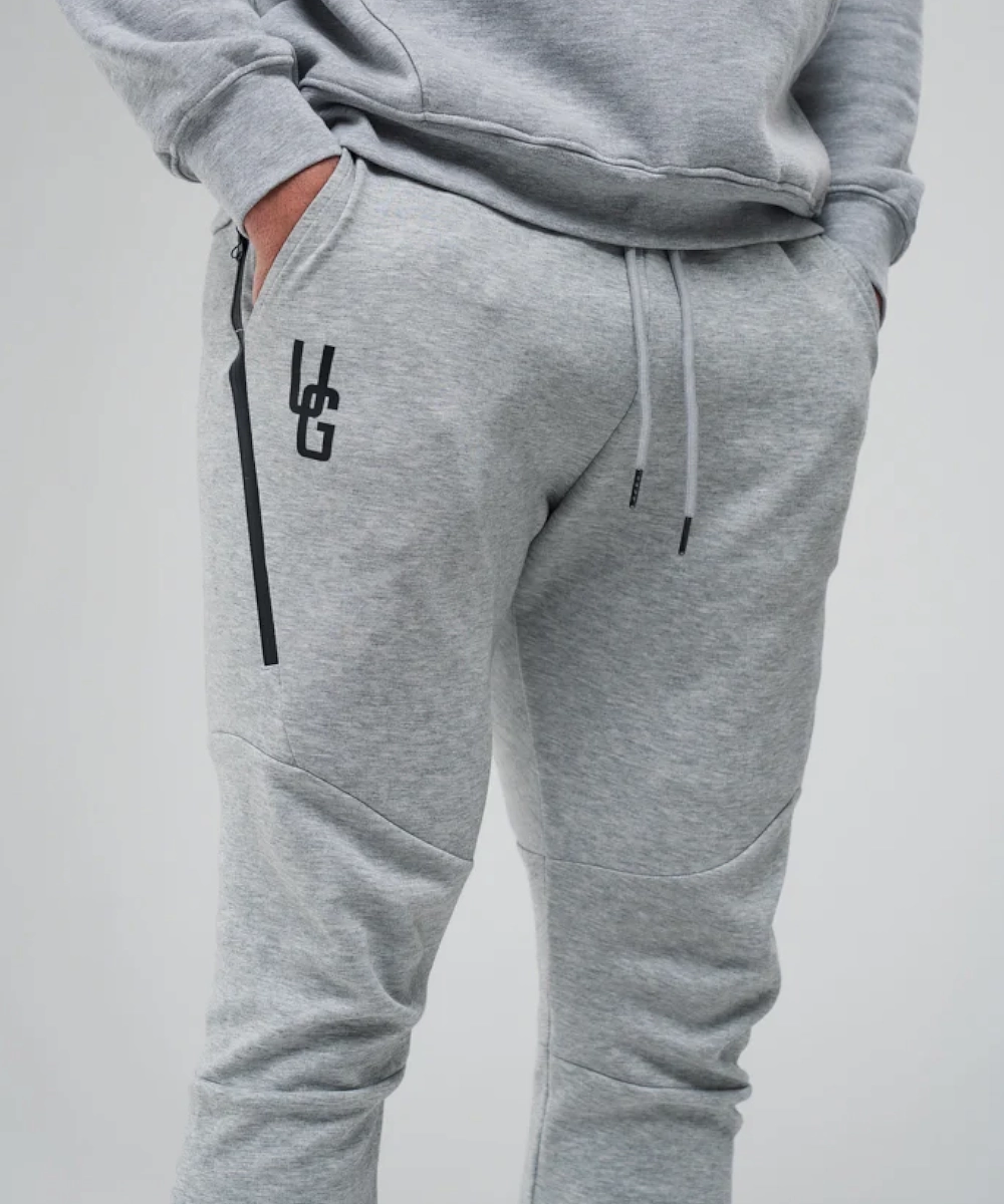 QuickDryMaterial Friend Vibe UNDRGROUND Essential Tapered Joggers (Marble Grey)