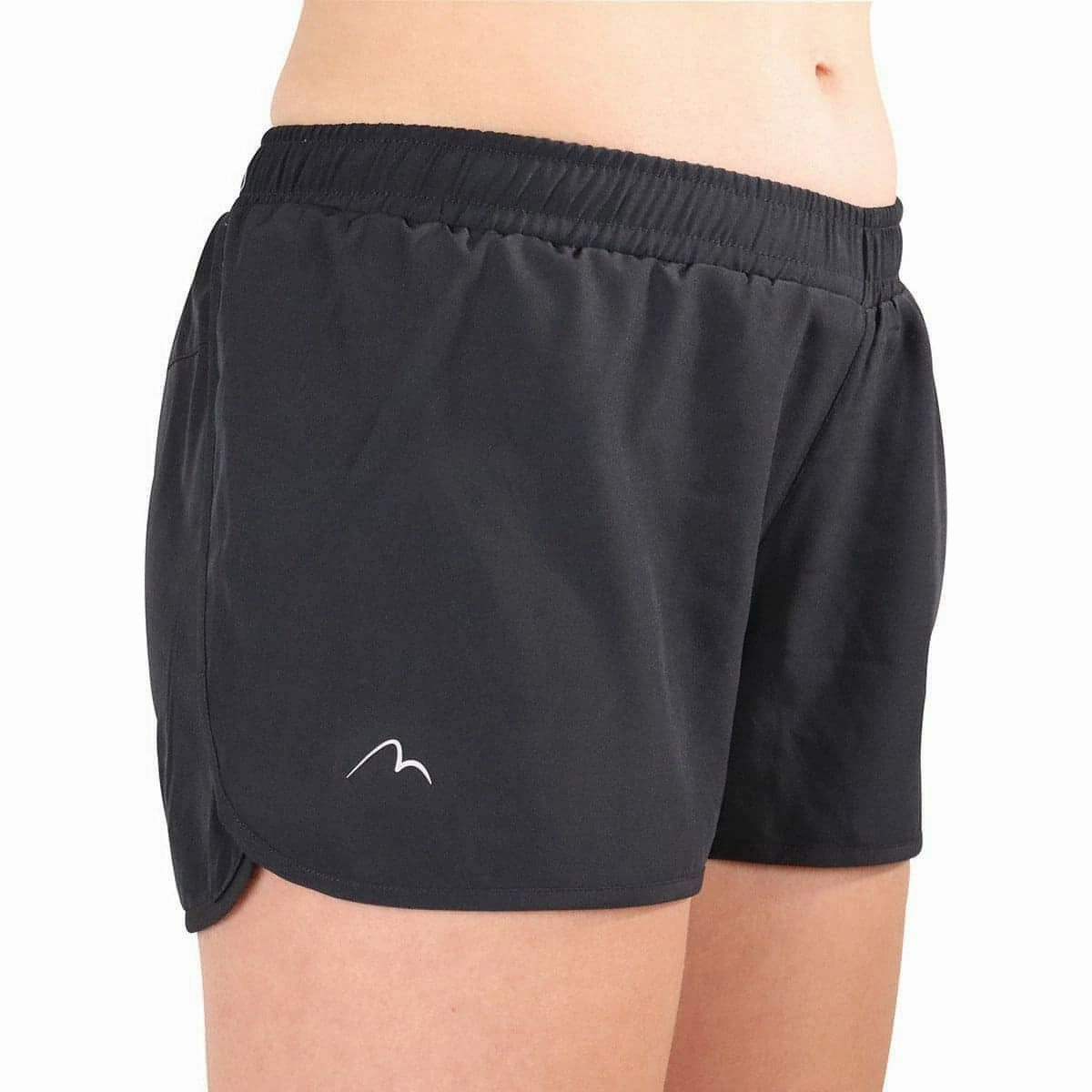 More Mile Core 2 In 1 Womens Running Shorts - Black Multi Panel Breathable Design