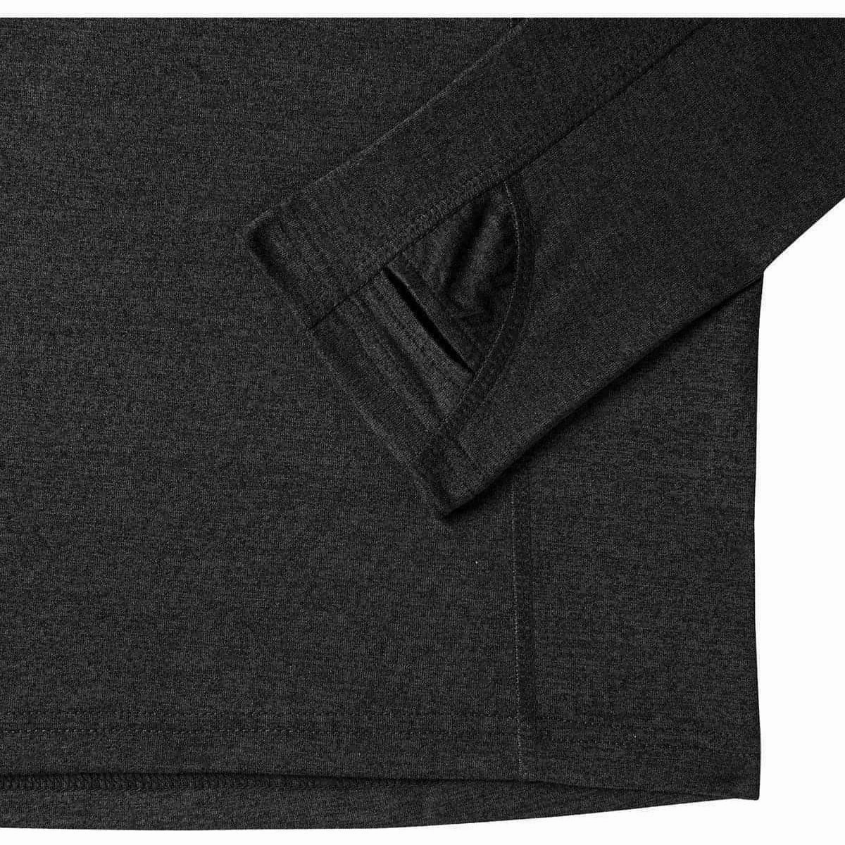 More Mile Core Half Zip Long Sleeve Mens Running Top - Black Dark Shade