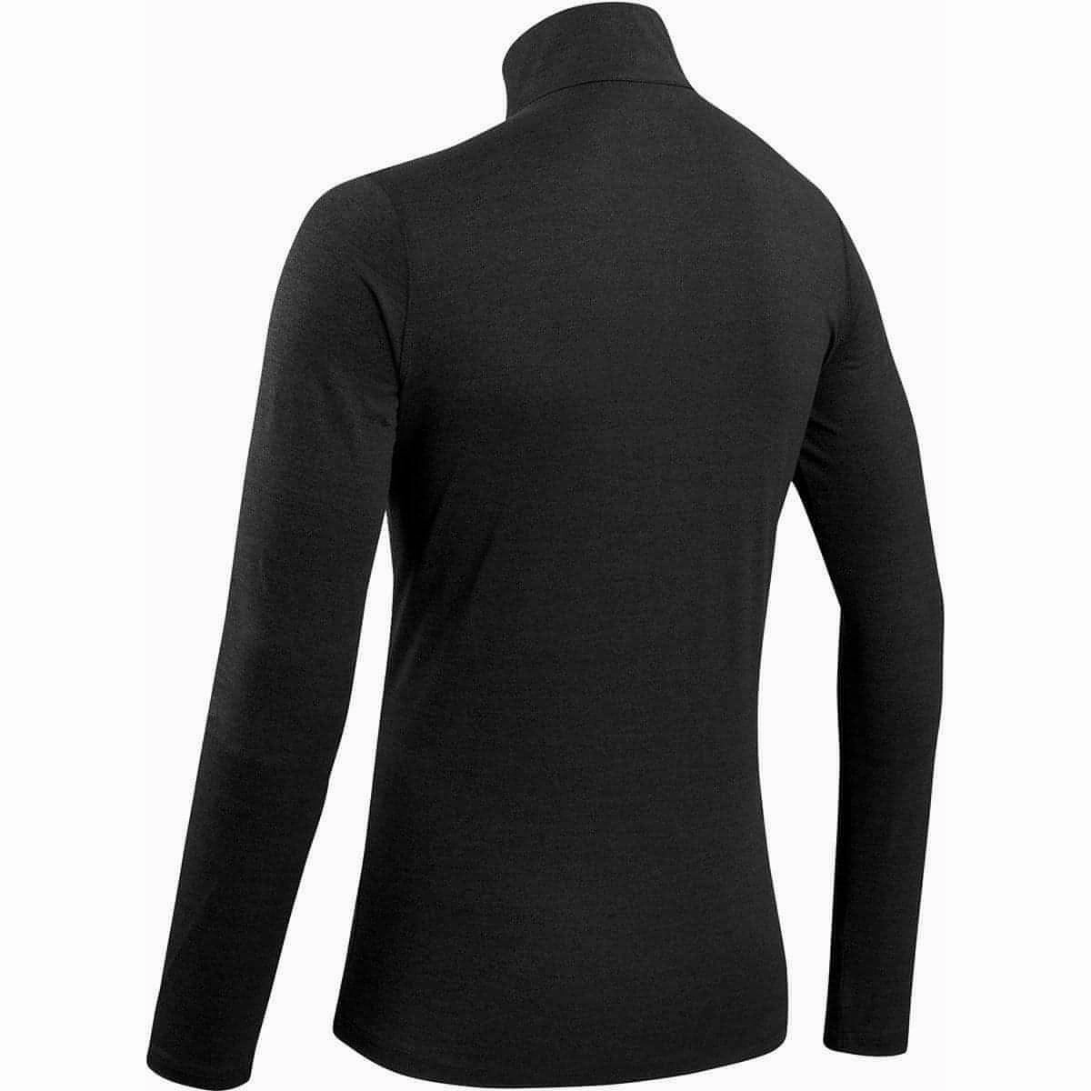 More Mile Core Half Zip Long Sleeve Mens Running Top - Black High - end