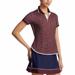RLX Ralph Lauren Women's Printed Airflow Golf Polo Shirt - University Floral Eco Friendly Dye Summer Outing