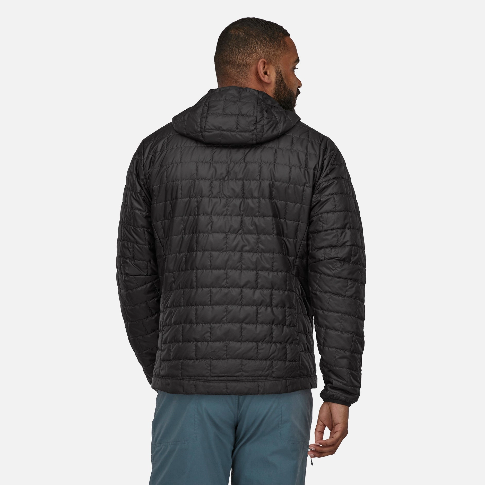 Soft Motion StainResistant Fabric Patagonia Men's Nano Puff Hoody Black