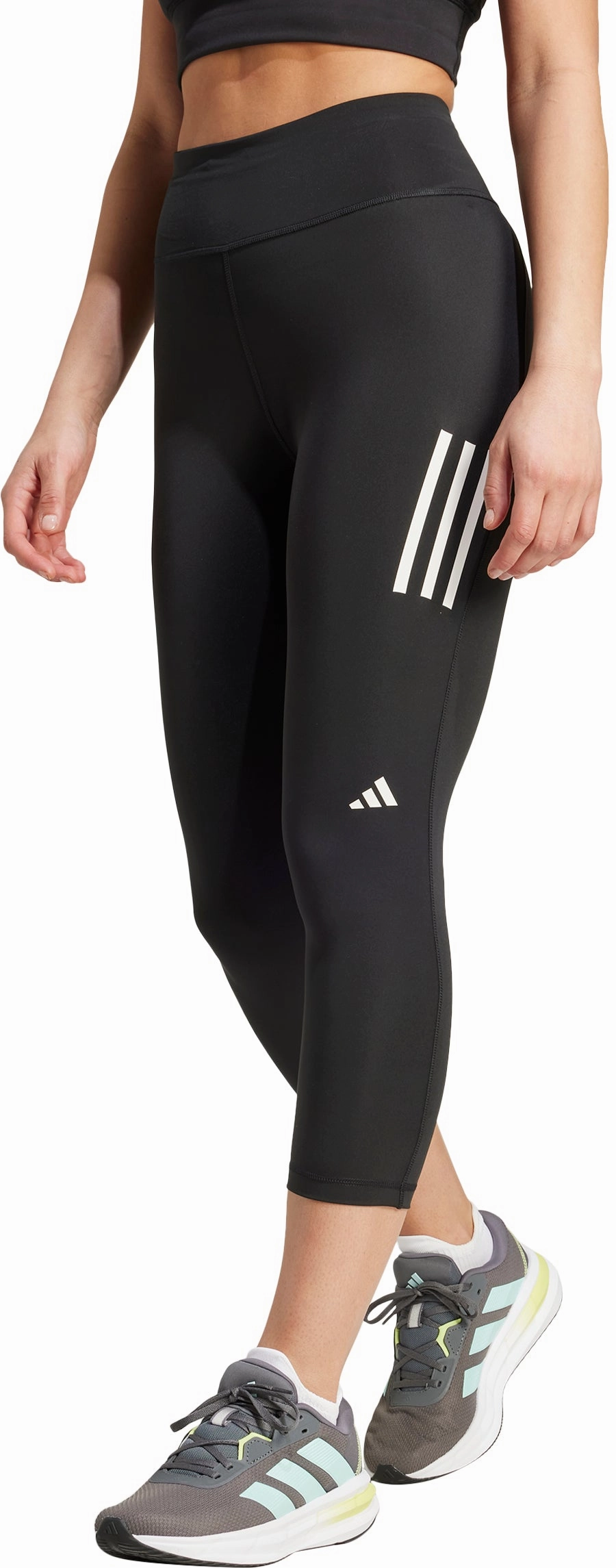 Smooth-texture Night-out-attire-quality-characteristic adidas Own The Run Womens 3/4 Capri Running Tights - Black