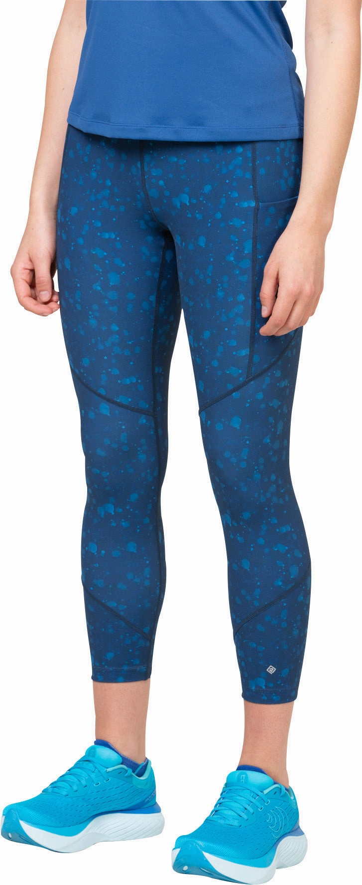 Water-resistant-coating-characteristic Ronhill Tech Womens 7/8 Running Tights - Blue