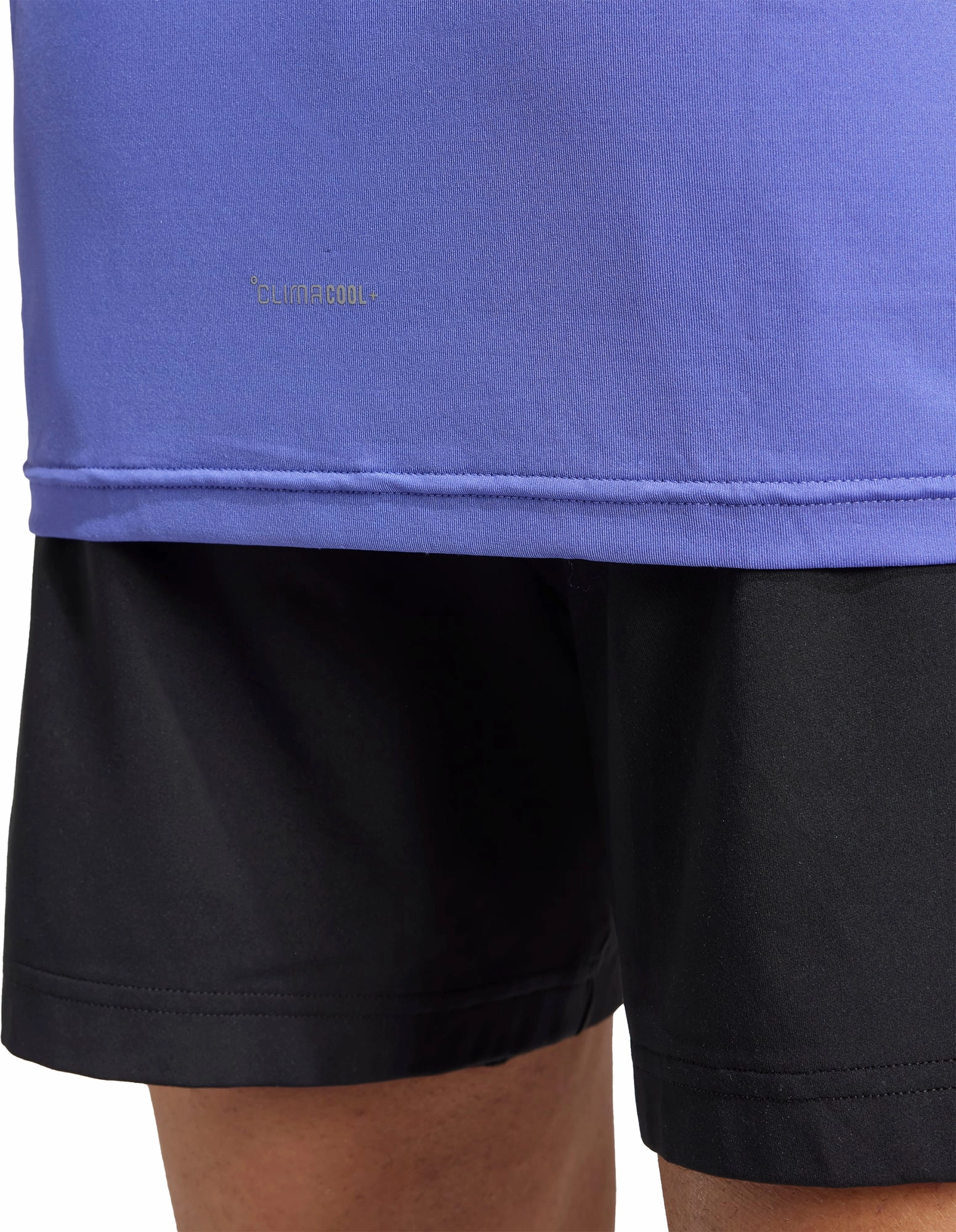 Stretchable Fabric NoSlipWaistband adidas Designed For Training Intensity Short Sleeve Mens Training Top - Blue