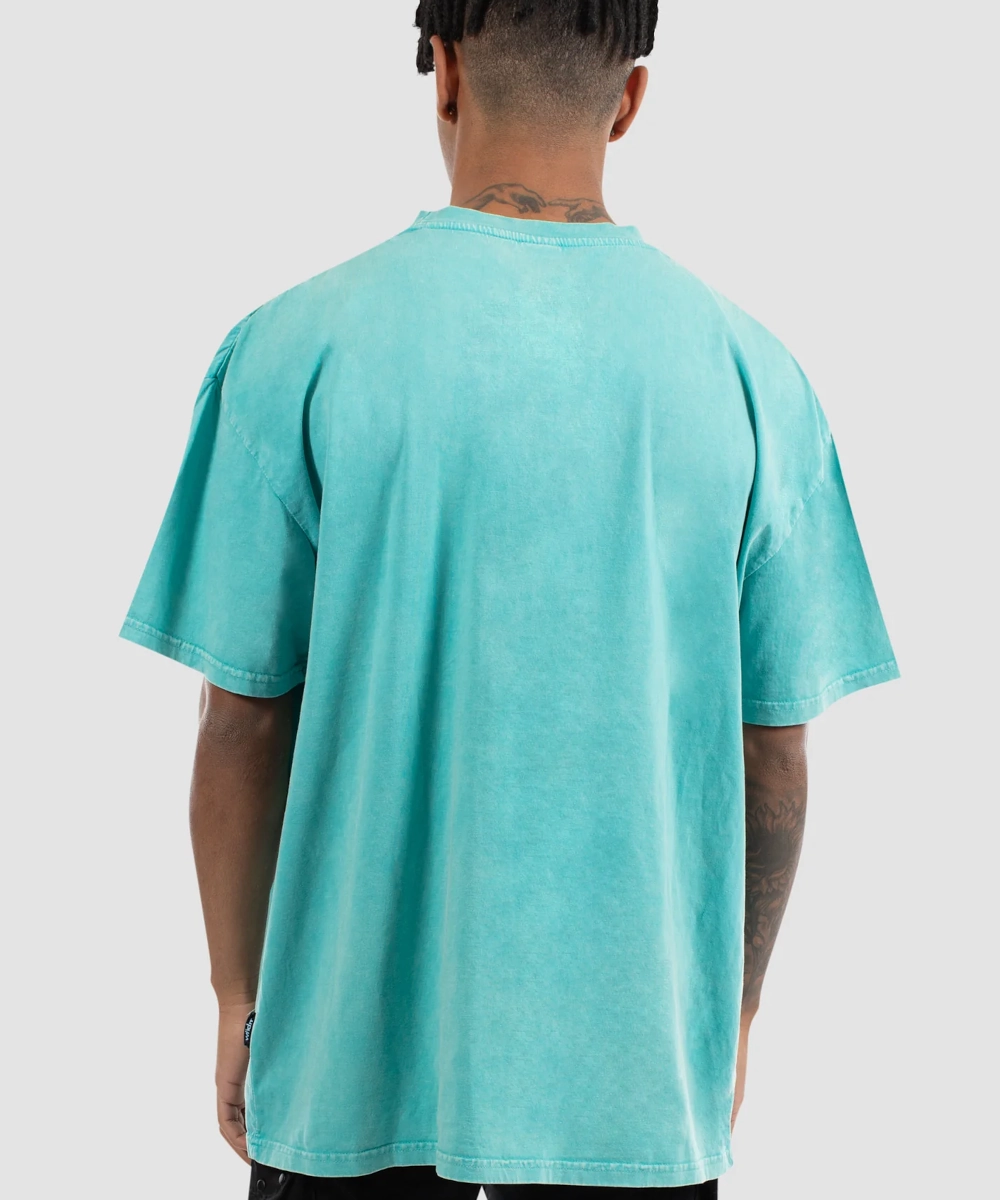 WNDRR Hoxton Vintage Fit Tee (Washed Teal) NonIrritating