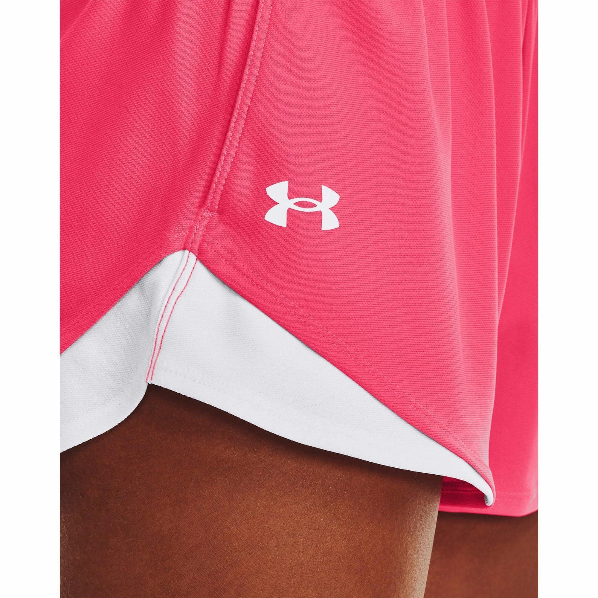 Ergonomic Pattern Cutting ElasticHem Under Armour Play Up 3.0 Womens Running Shorts - Pink