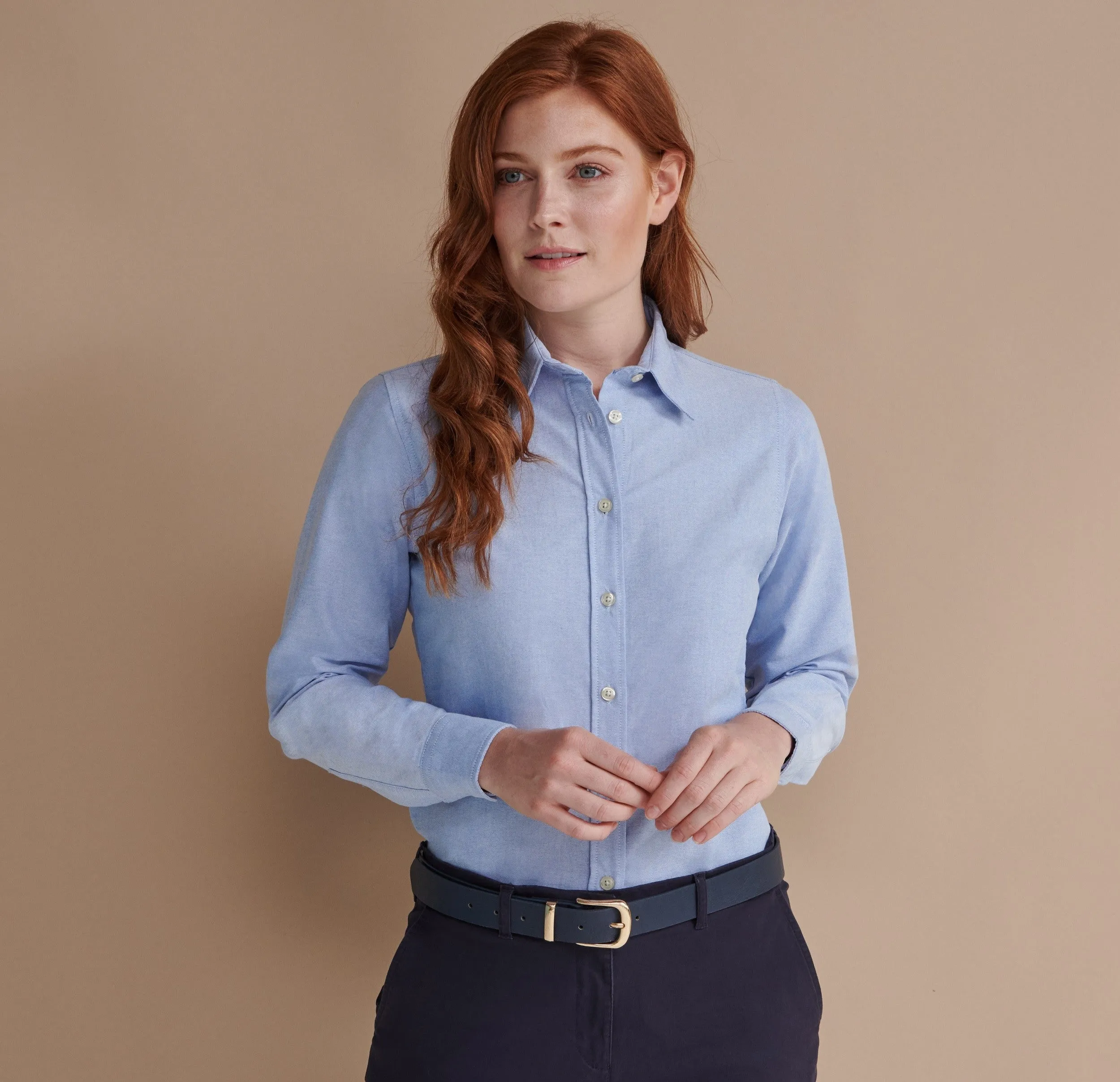 StainRepellentSurface Fairy Core Women's Classic Long Sleeved Oxford Shirt | WHITE