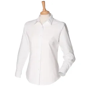 Dream Feel Women's Classic Long Sleeved Oxford Shirt | WHITE