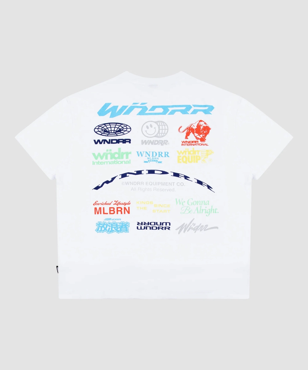 WNDRR Represent Box Fit Tee (White) MoistureControl Lining ConvertibleStyle