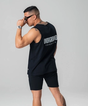 UNDRGROUND Cotton Singlet (Black) AbrasionResistantFabric