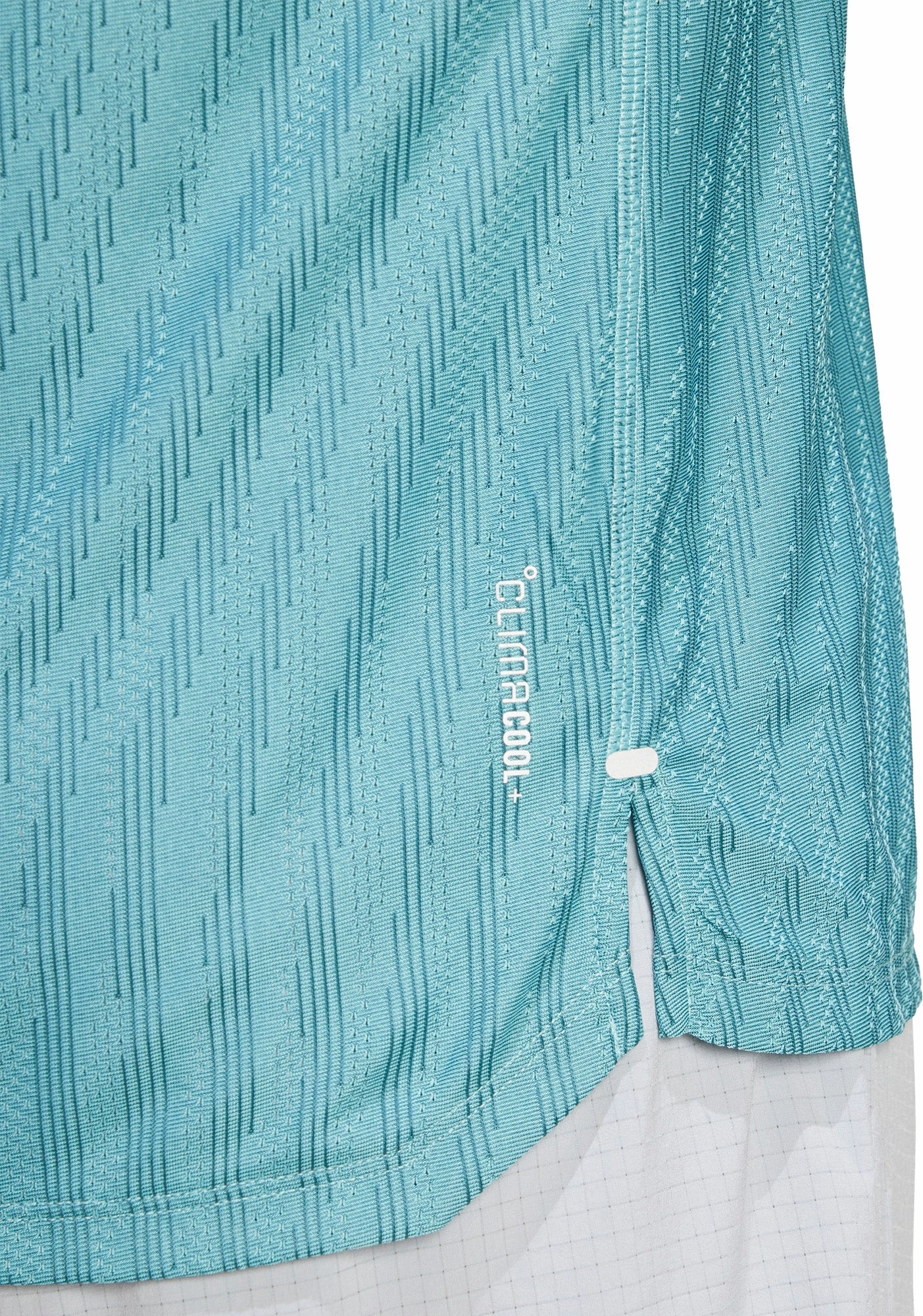 adidas ADI365 ClimaCool  Short Sleeve Mens Running Top - Green Striped modernity