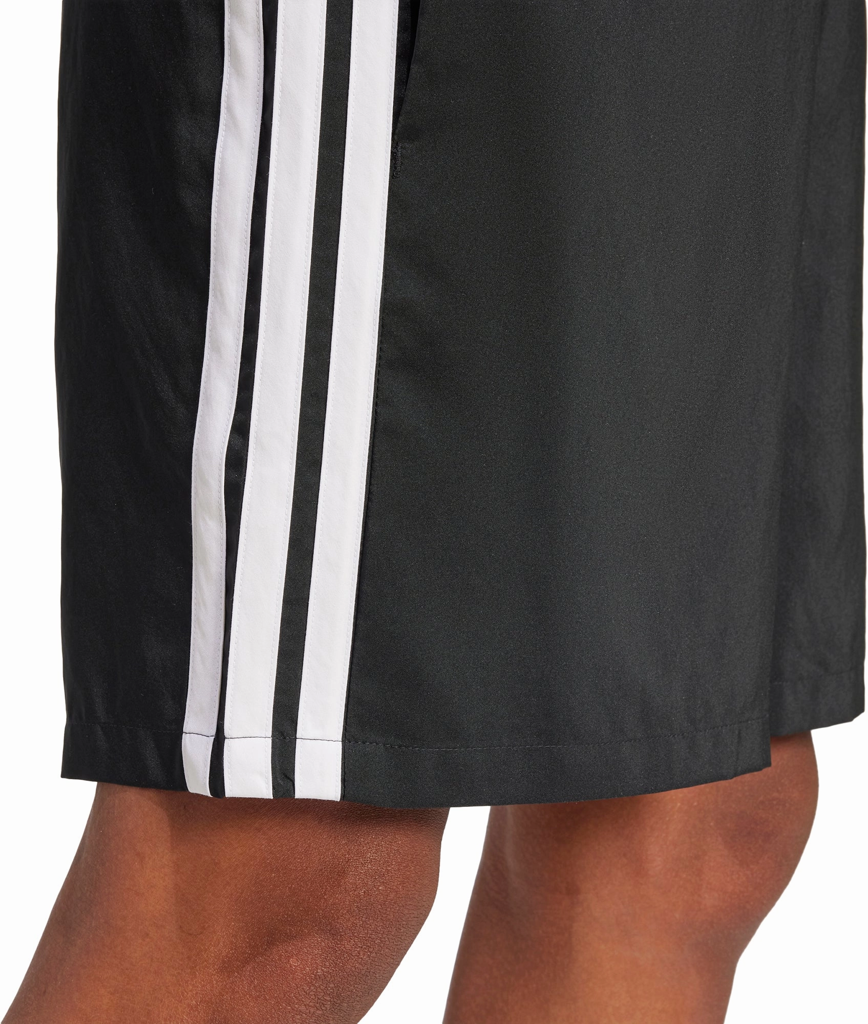 WaterRepellent Surface adidas Essentials 3 Stripes Chelsea Mens Training Shorts - Black
