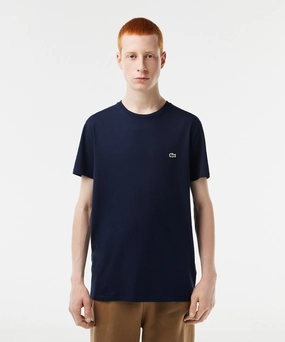 Lacoste Classic Crew Neck Pima Tee (Navy) ThermalRegulatingFabric