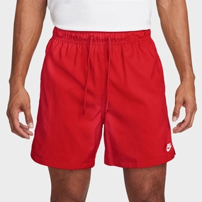 Nike Club Flow Shorts University Red  / White DoubleLayeredKnees