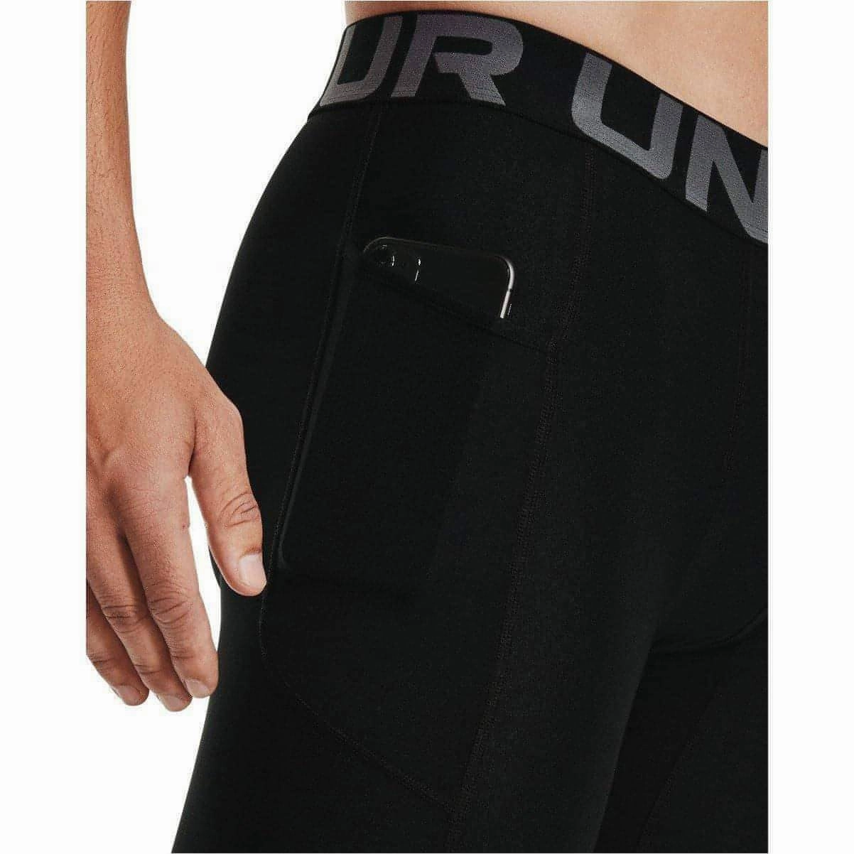 Layered Look Under Armour HeatGear Mens Short Compression Tights - Black