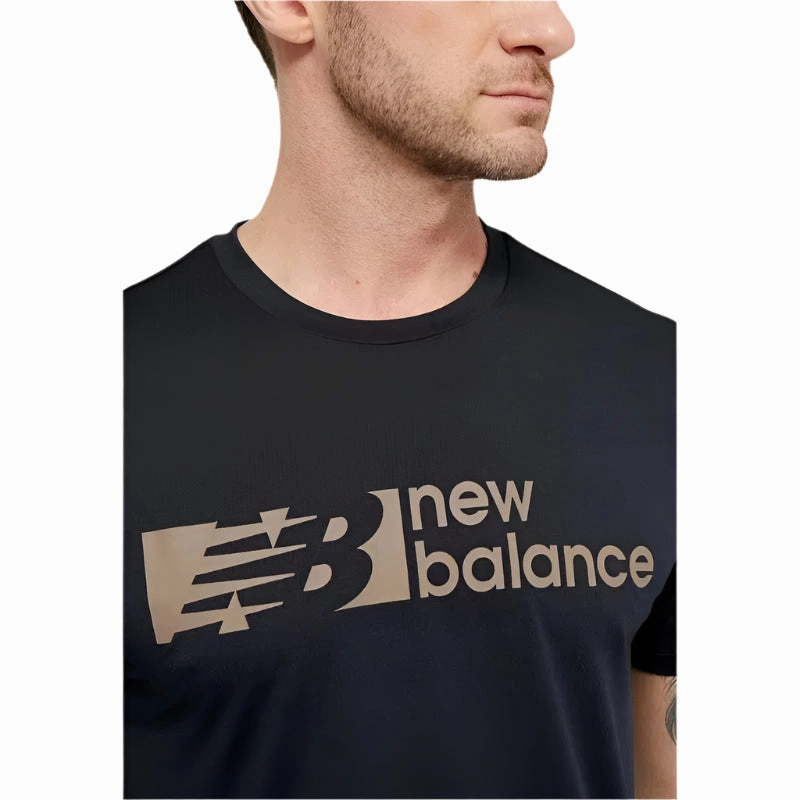 Soft Pullover New Balance Men's Tenacity Graphic Short Sleeve - Black
