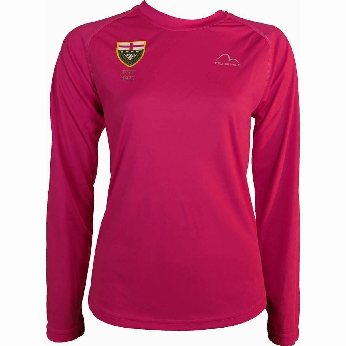 AntiStatic Fabric Treatment string More Mile Vision ESAA Long Sleeve Womens Running Top - Pink