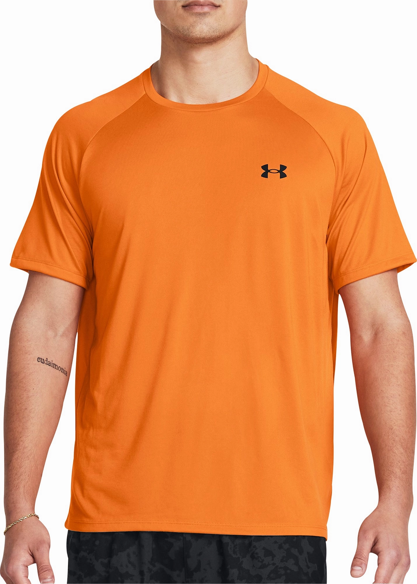 NoSlipGrip Creative Flow Under Armour Tech 2.0 Short Sleeve Mens Training Top - Orange