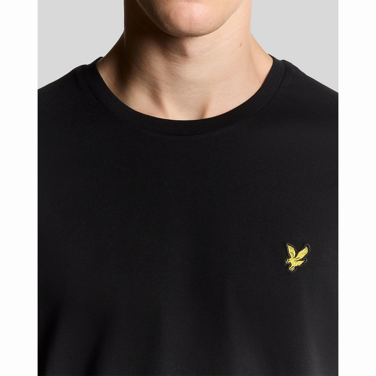 Lyle & Scott Plain Golf T-Shirt - Jet Black Lightweight Knit