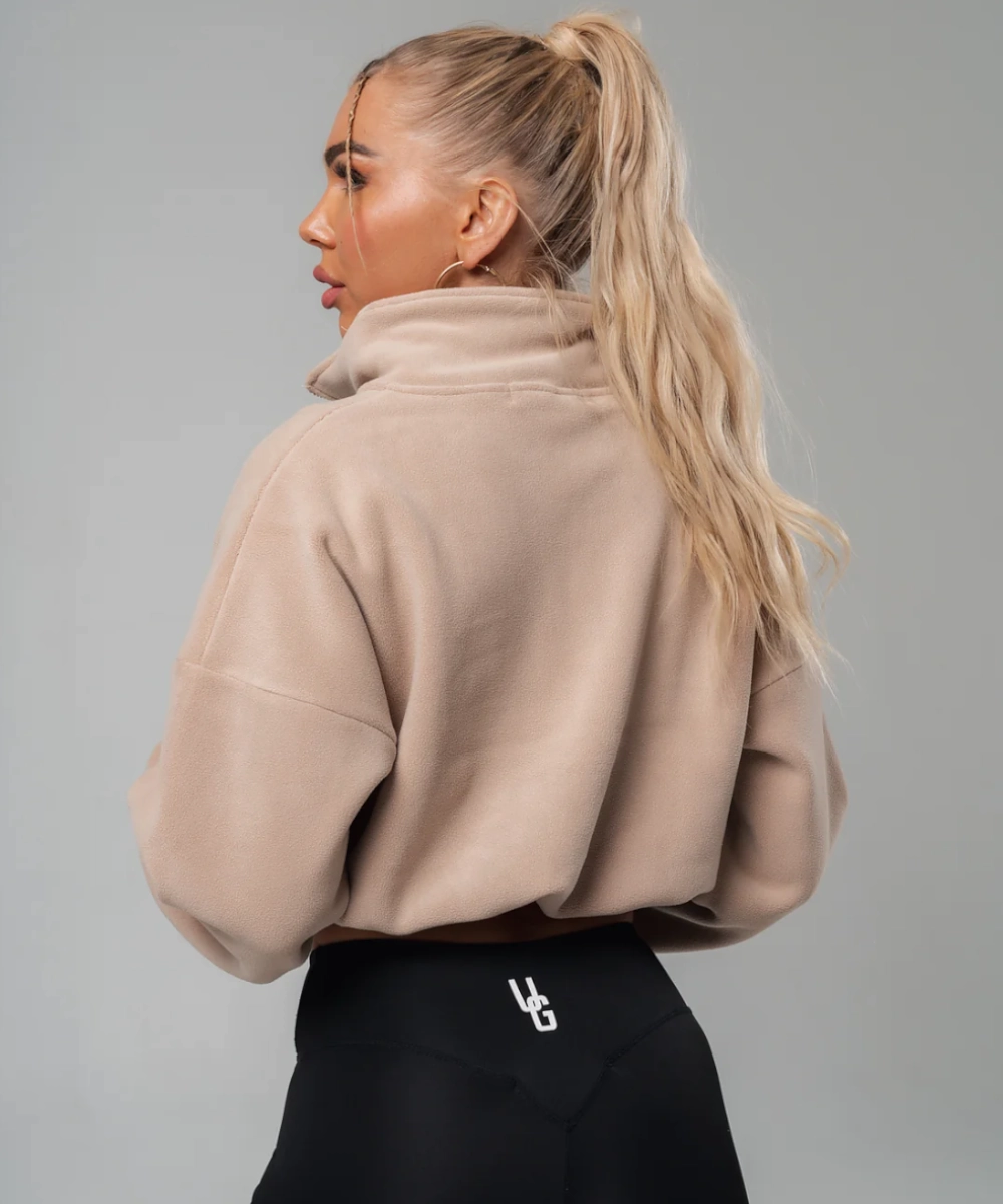 Glass Fit UVProtection Coating UNDRGROUND Premium Sherpa Zip Up (Taupe)