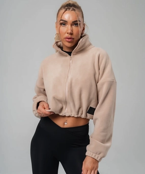 UNDRGROUND Premium Sherpa Zip Up (Taupe) Denim Cool WaterRepellent Finish
