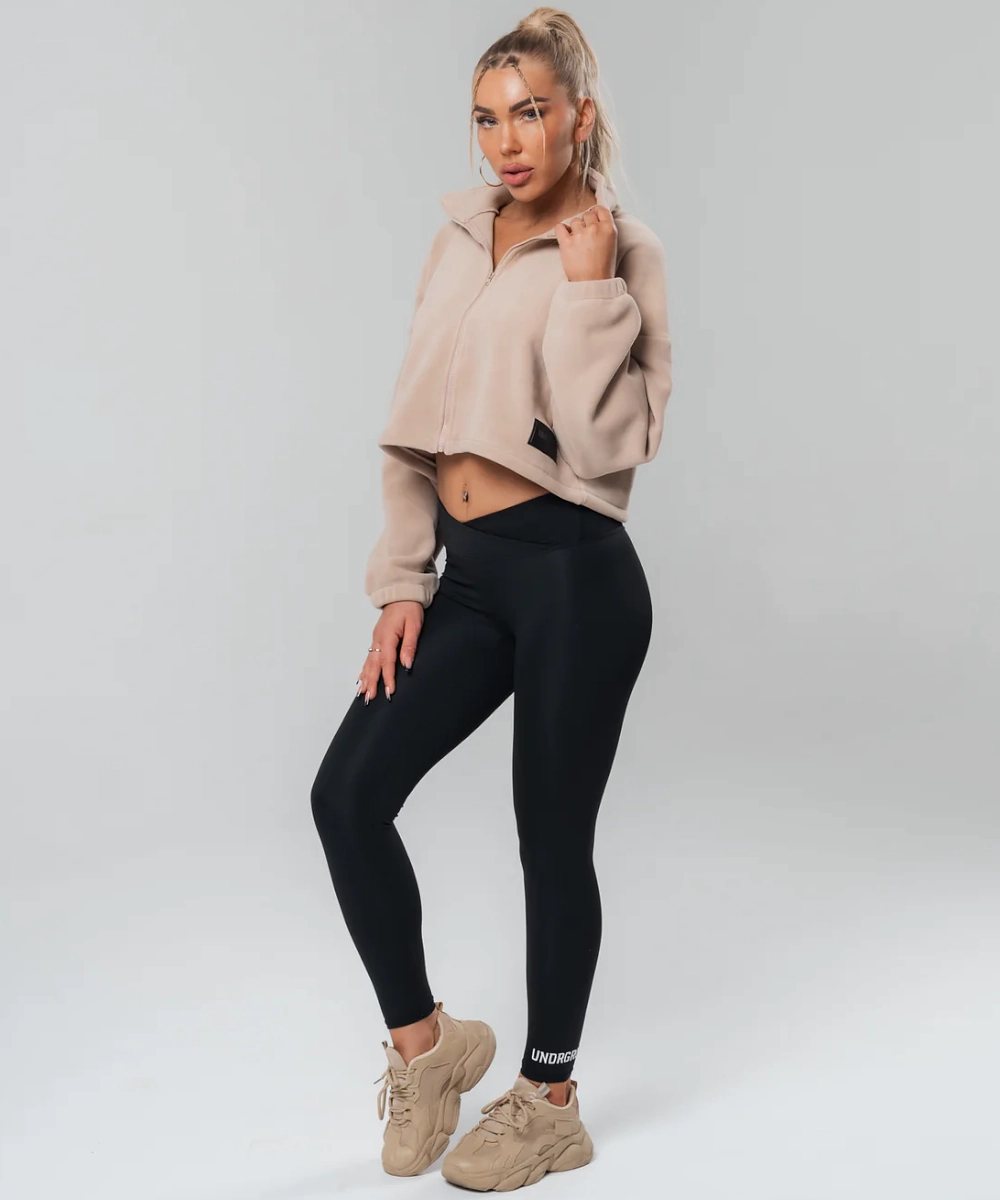 TaglessCollar UNDRGROUND Premium Sherpa Zip Up (Taupe)