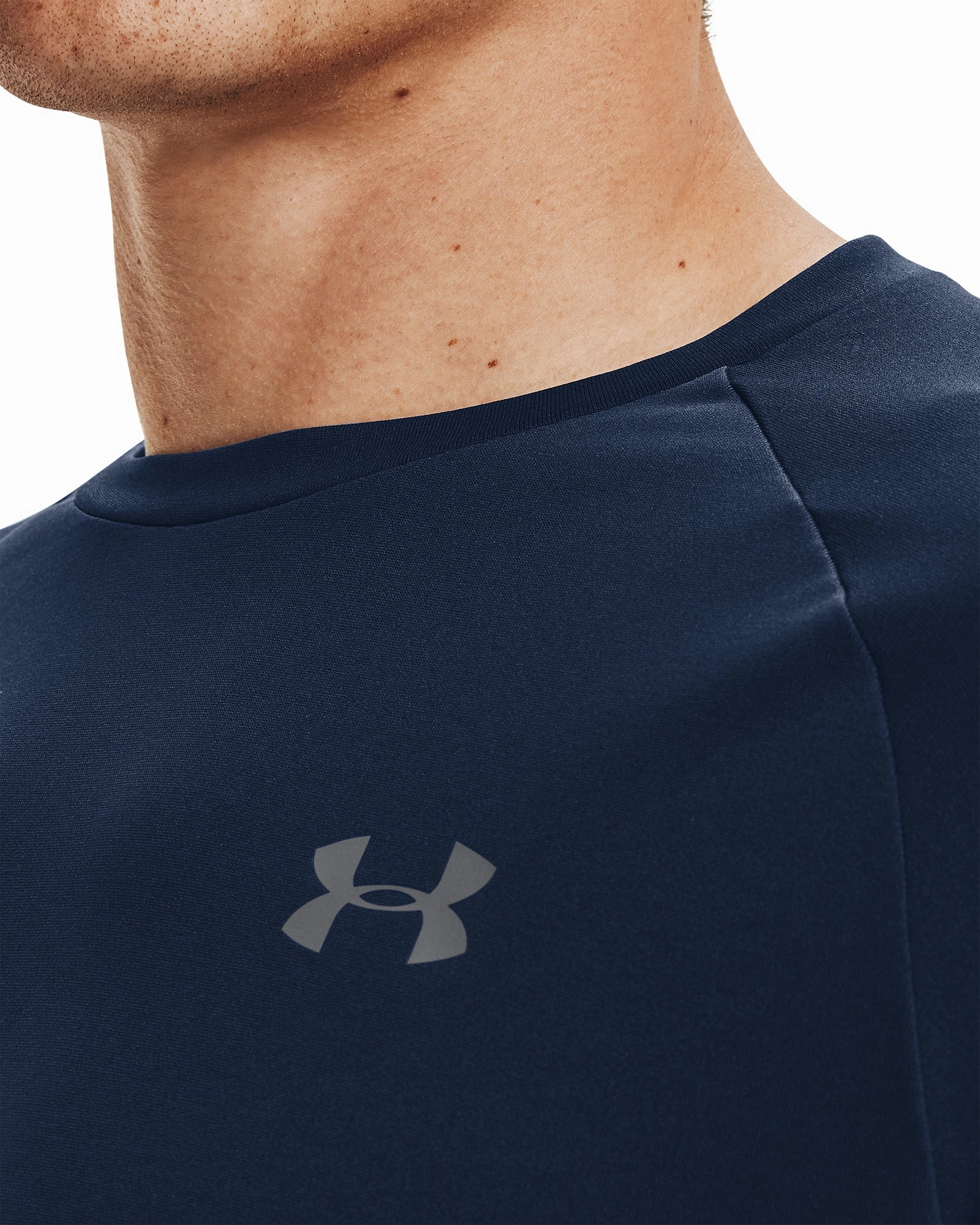 Warm Base Under Armour Tech 2.0 Short Sleeve Mens Training Top - Navy